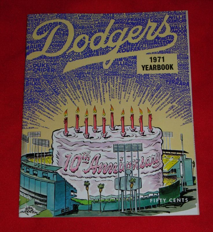   Los Angeles Dodgers Baseball Yearbook 10th Anniversary Dodger Stadium