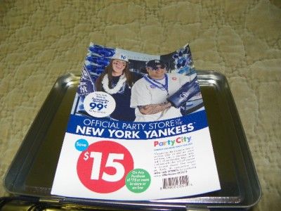 2011 NY YANKEES TIN LUNCHBOX SGA 6/25/11 PARTY CITY NEW  