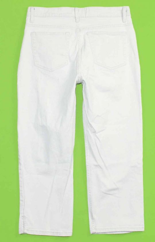 Merona sz 2 Capri Stretch Womens Off White Cream Jeans Denim Pants 