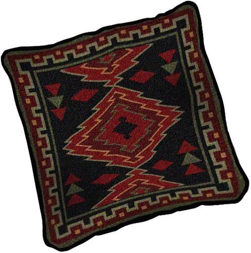   JACQUARD WOVEN PILLOW, NAVAJO PUEBLO AMERICAN INDIAN EARTH TONES