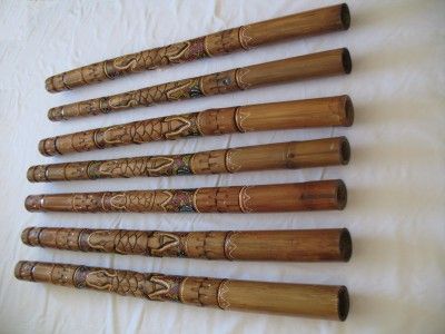 SHIPS FREE ABORIGINAL DIDGERIDOO TURTLE HANDCARVED PNT  