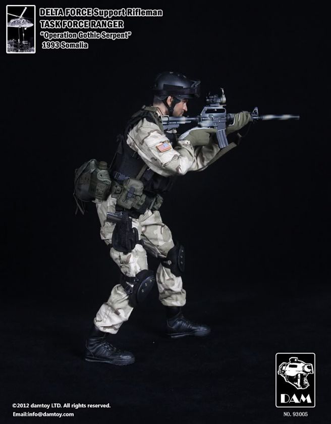 Dam Toy US Army Delta Force Support Rifleman TASK Force Ranger 