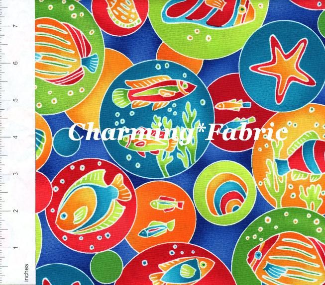 fabric details designer robert kaufman line sassy sealife width approx 