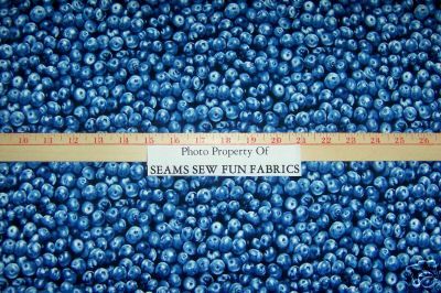 Timeless Treasures BLUEBERRY Fruit BLUEBERRIES Fabric  