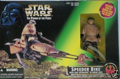 Star Wars Endor Gear Luke Skywalker Speeder Bike Figure  