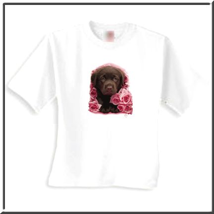 Georgie Chocolate Lab Retriever Puppy Dog T Shirt 4X,5X  