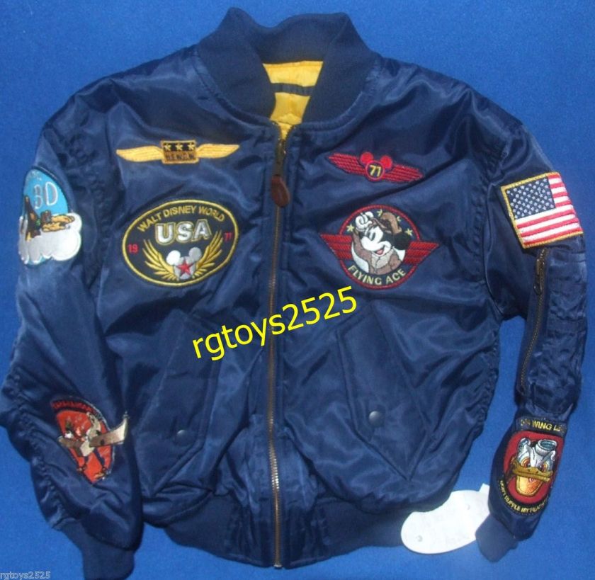 Walt Disney World Mickey Bomber Zip Up Jacket Size 6 S Childs New Coat 