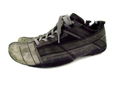 mens gray DIESEL sneakers shoes EVREUX modern trendy leather sz 13 D 