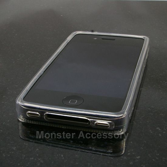 Clear Cassette Candy Skin TPU Gel Case Cover for Apple iPhone 4S NEW 