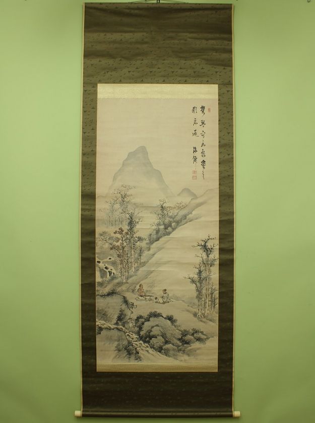 5378JIKU JAPAN BIG SCROLL SANSUI ODA KAISEN  