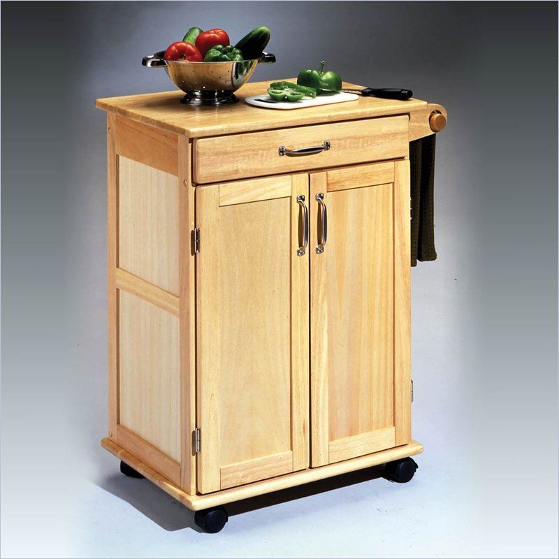 Home Styles Furniture Paneled Dr w/Towel Kitchen Cart 095385025724 