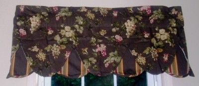 WAVERLY PEEK A BOO VALANCE NAPOLI ESPRESSO  