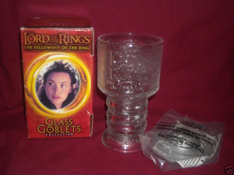 LORD OF THE RINGS ARWEN GLASS GOBLET  