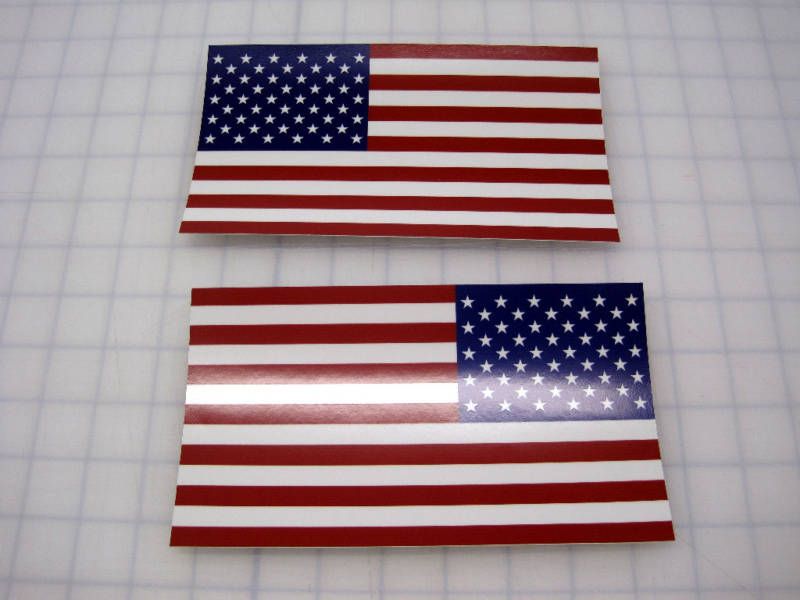 American Flag Decals Stickers   3.5 x 6 1 RH   1LH  