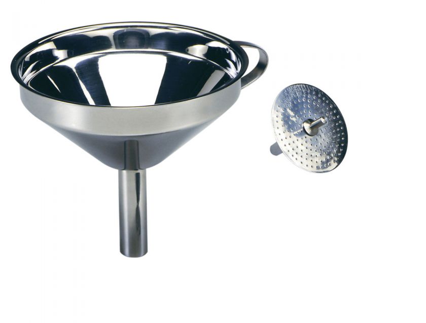 Norpro 18/10 Stainless Steel Funnel With Strainer NEW 028901002459 