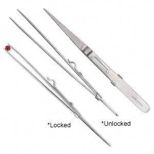 Jewelers Tool 6 inches Stainless Steel Locking Tweezers  