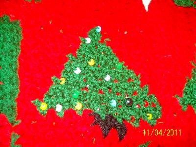 Decorated CHRISTMAS TREE Sweater/Dress w/Ruffles  