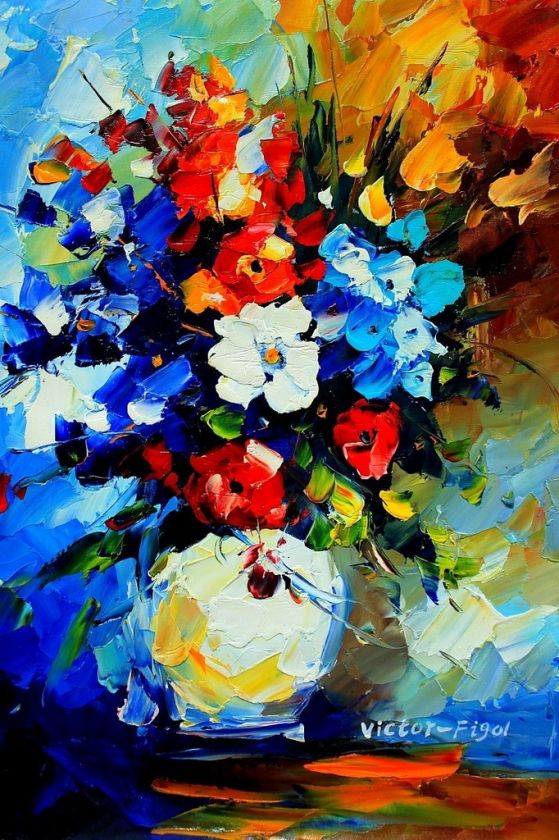  museum quality floral oil painting on canvas gorgeous artwork sale